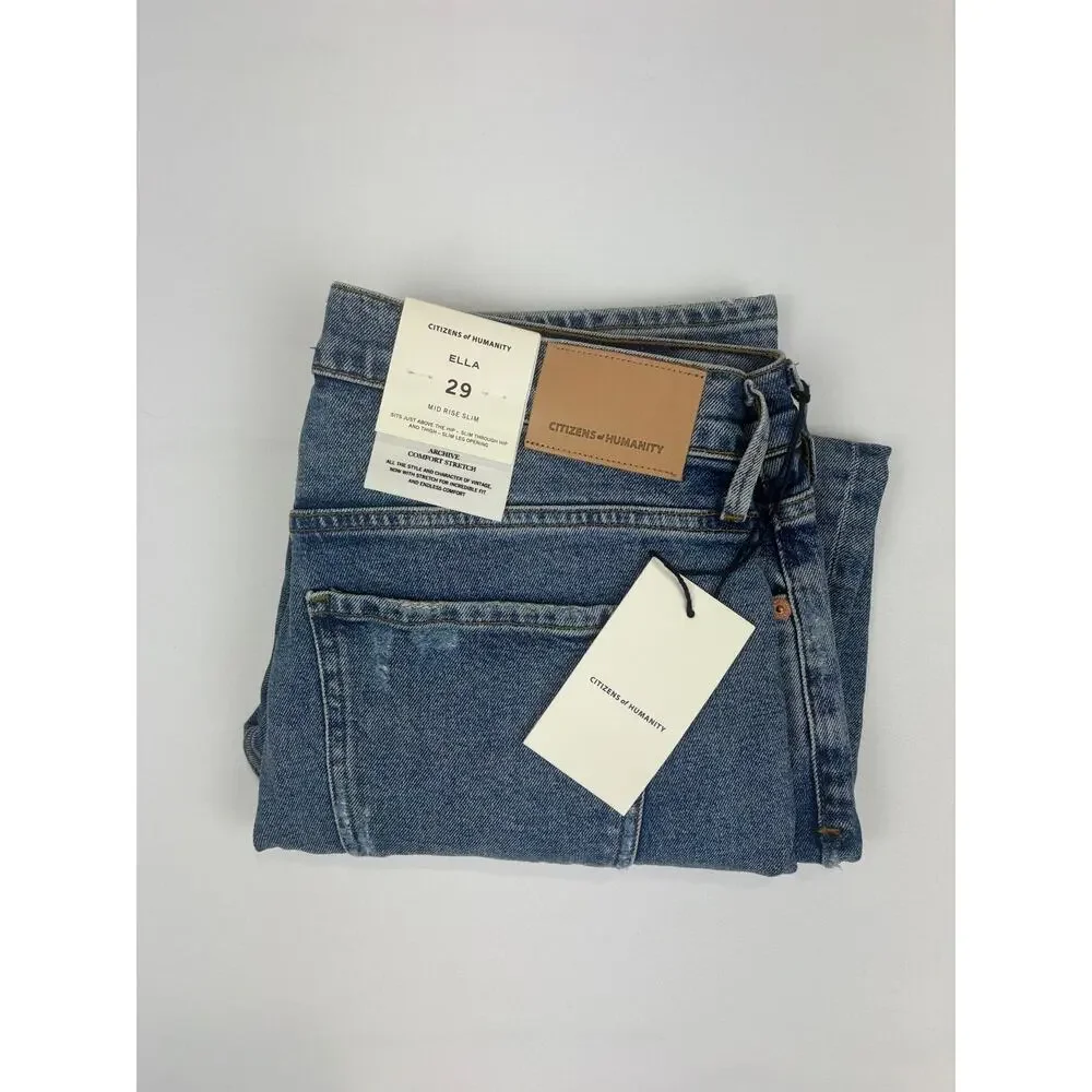 Citizens of Humanity Ella Mid Rise SlimCrop Jean Ascent Size 29 NWT | Retail$228